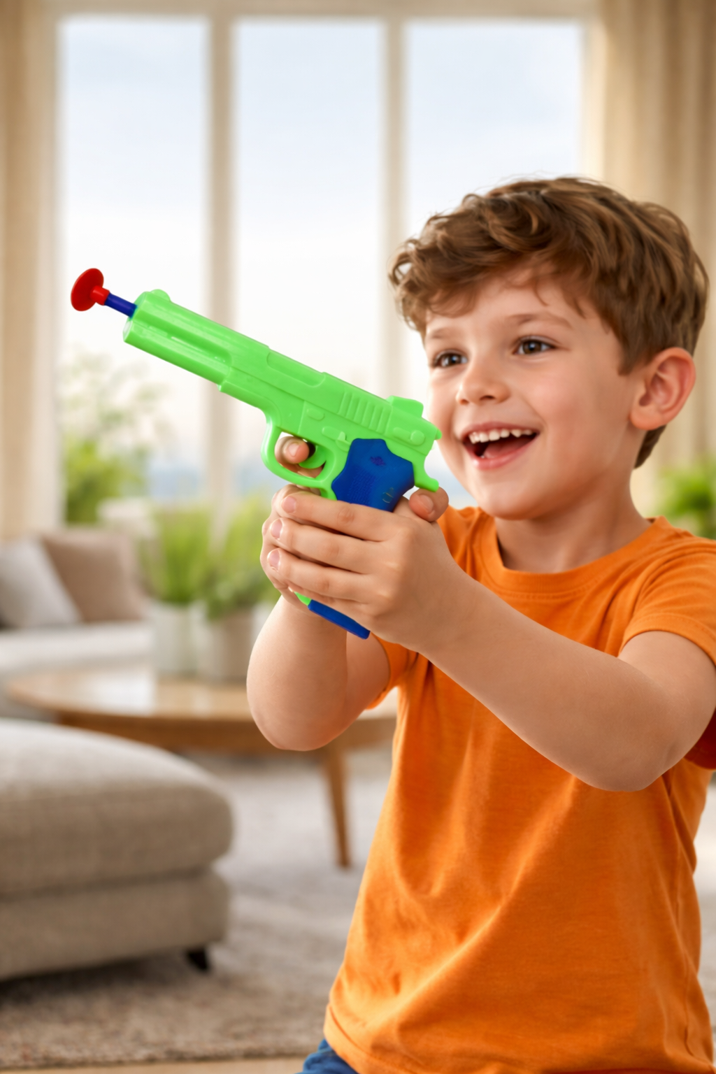 Kids Foam Dart Gun Toy Set (2 Guns + 6 Soft Darts) | Safe Shooting Toy for Kids | Lightweight, Easy to Use | Indoor & Outdoor Fun Game