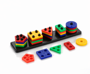 Montessori Geometric Shape Sorting & Stacking Toy for Kids Educational Learning Puzzle Board