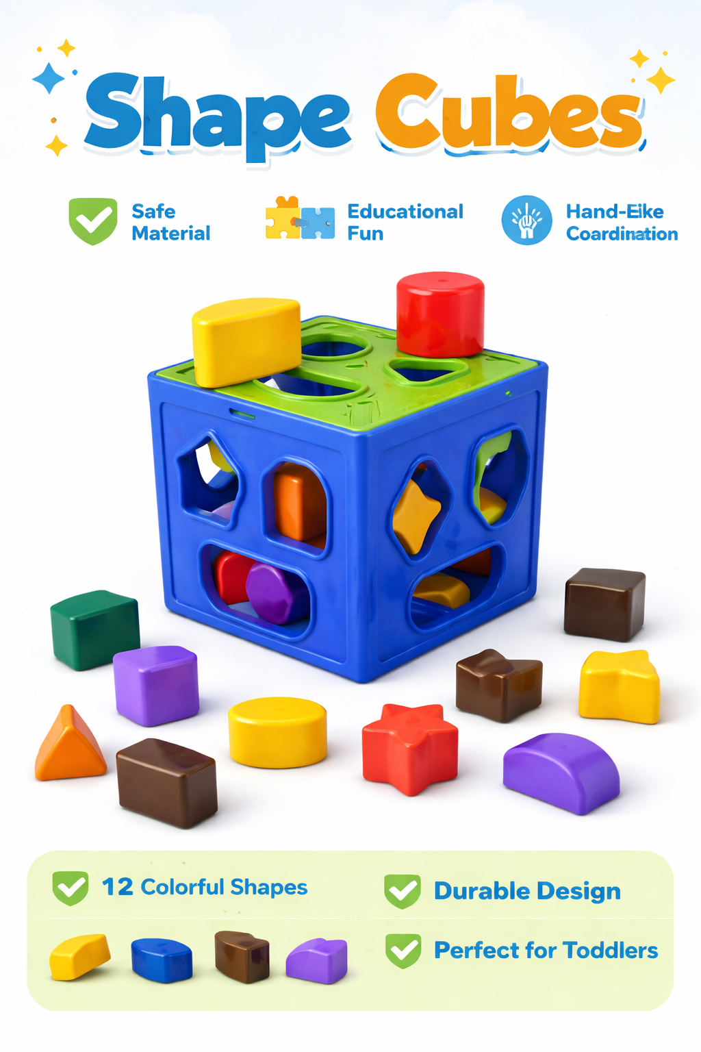 Advanced Shape Sorting Cube for Kids | Premium Learning Toy | Brain Development, Hand-Eye Coordination & Problem Solving | Safe & Durable Design