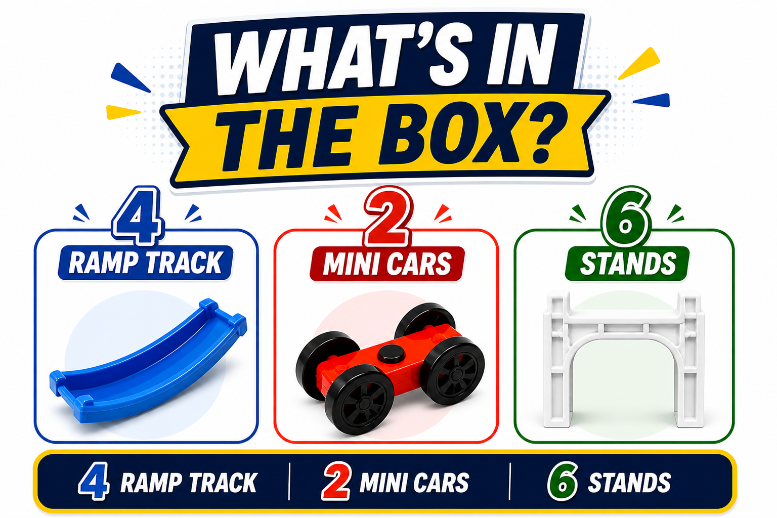 Kids Ramp Racer Toy with Ramp Track, Stands & Cars| Multi-Level Zig-Zag Track | Educational Gravity Racing Game | DIY Assembly Car Track Toy for Toddlers & Kids